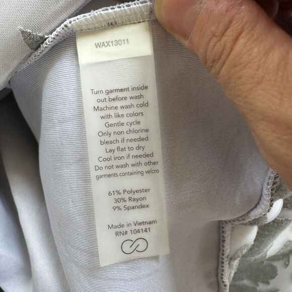 CALIA Womens Jacket XS Floral Burnout Spacer Bomber Full Zip Front Long Sleeve - Picture 11 of 11